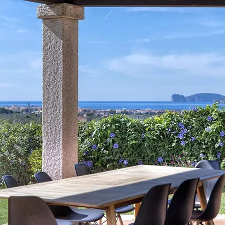 Villa Mantar Sea View Over The Gulf Of Capo Caccia From Sunrise To Sunset